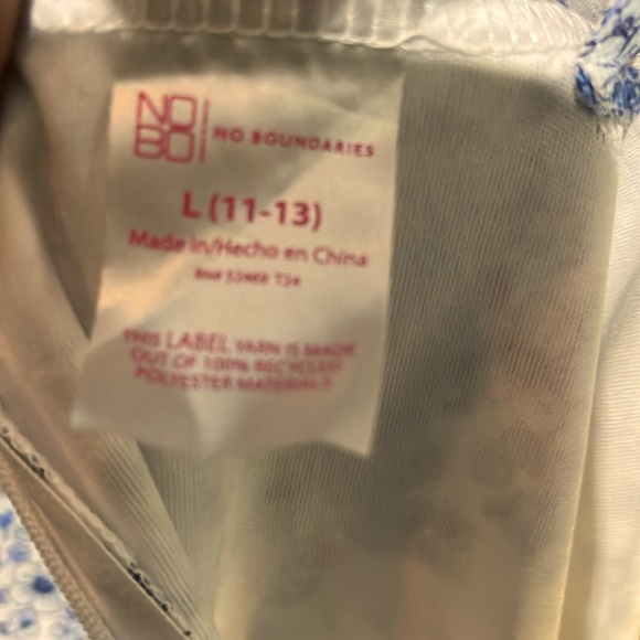 NWT No Boundaries Large blue and white sundress - Picture 7 of 7